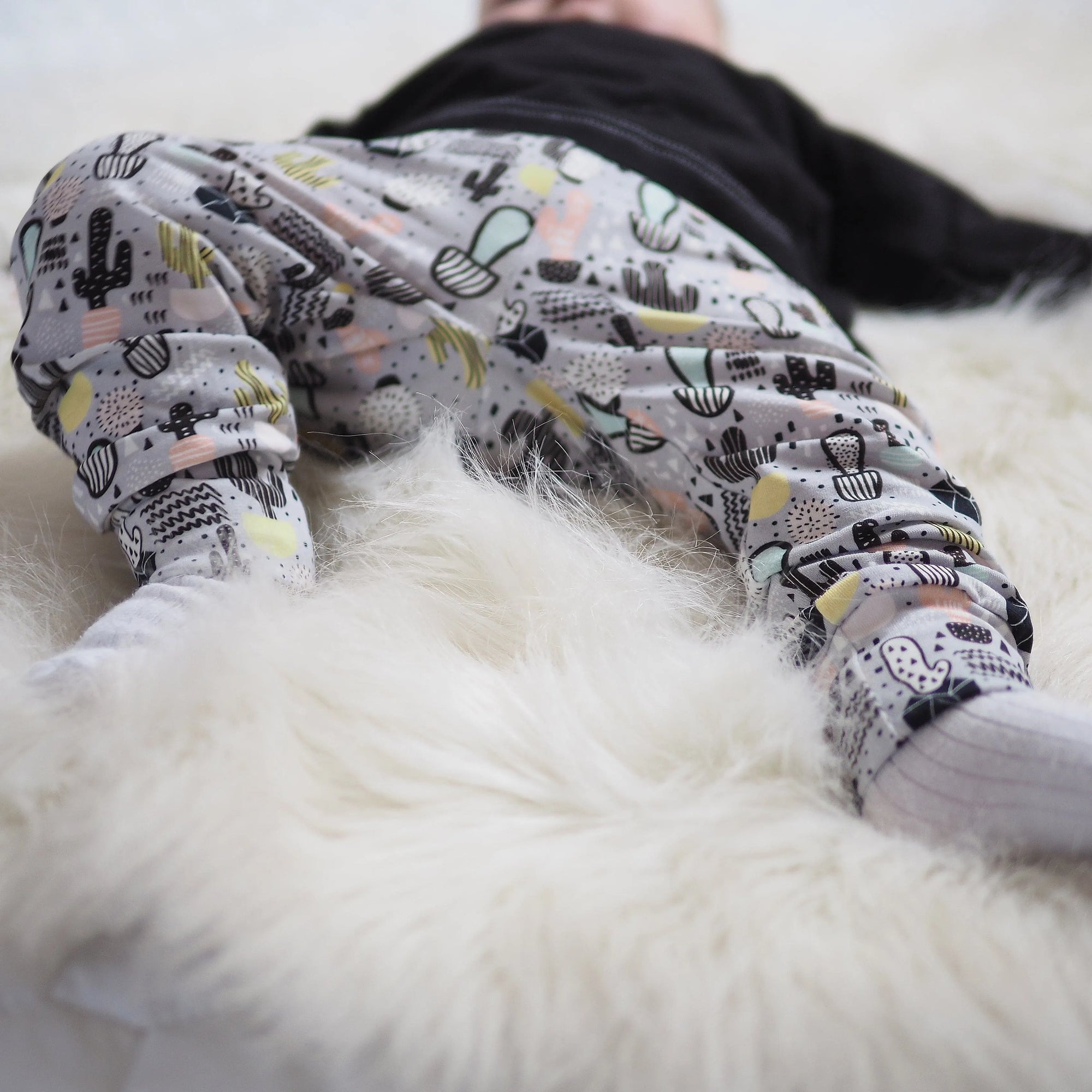 fun printed baby leggings handmade in the UK