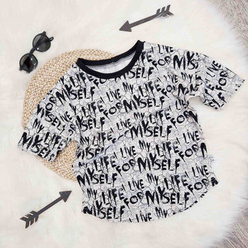 kids graffiti printed t-shirt