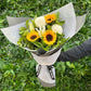 sunflowers, chrysanthemums, and lilies bouquet for delivery