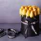 fresh yellow roses in stylish mr roses hat box