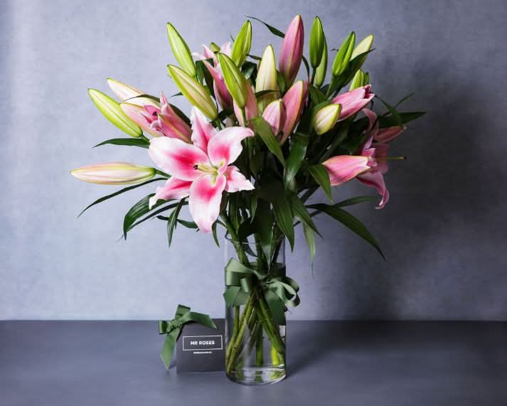 Fragrant Pink Lilies for delivery in a vase