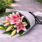 fragrant pink lilies bouquet