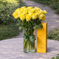 yellow roses and champagne