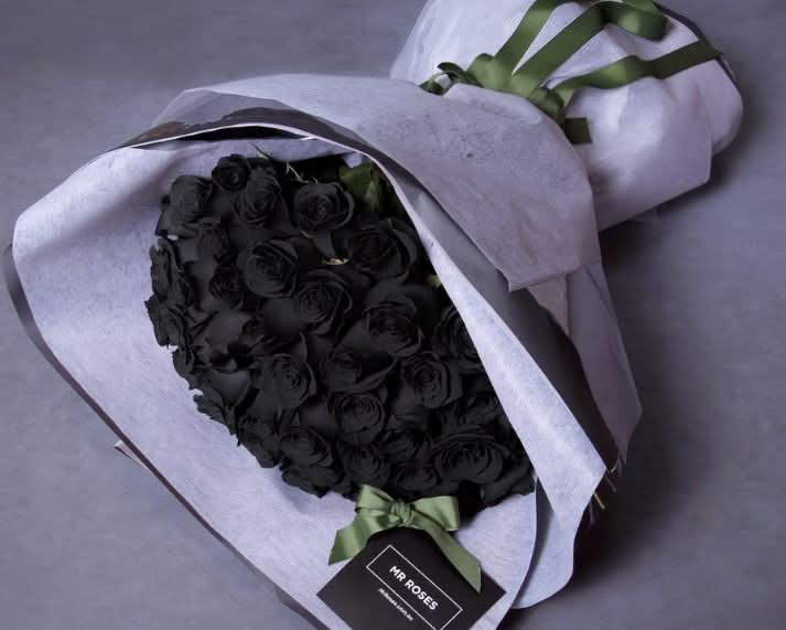 black rose bouquet