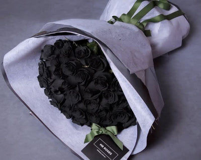 black rose bouquet