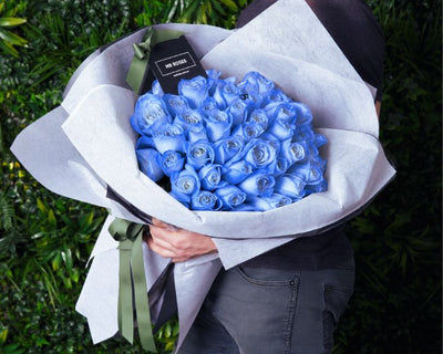 Blue Magnificent Rose Bouquet