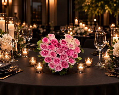 Pink Roses Love Heart