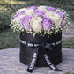 Purple & White Rose Hat Box