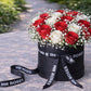 Red & White Rose Hat Box