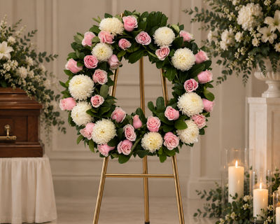 Light Pink & White Wreath