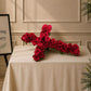 Red Rose Funeral Flower Cross