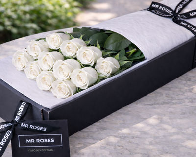 Long Stemmed White Roses