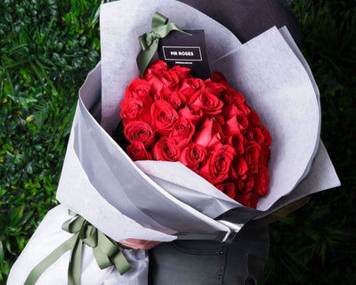 Graze & Gaze Exclusive - Magnificent Red Rose Bouquet (24 Stems)