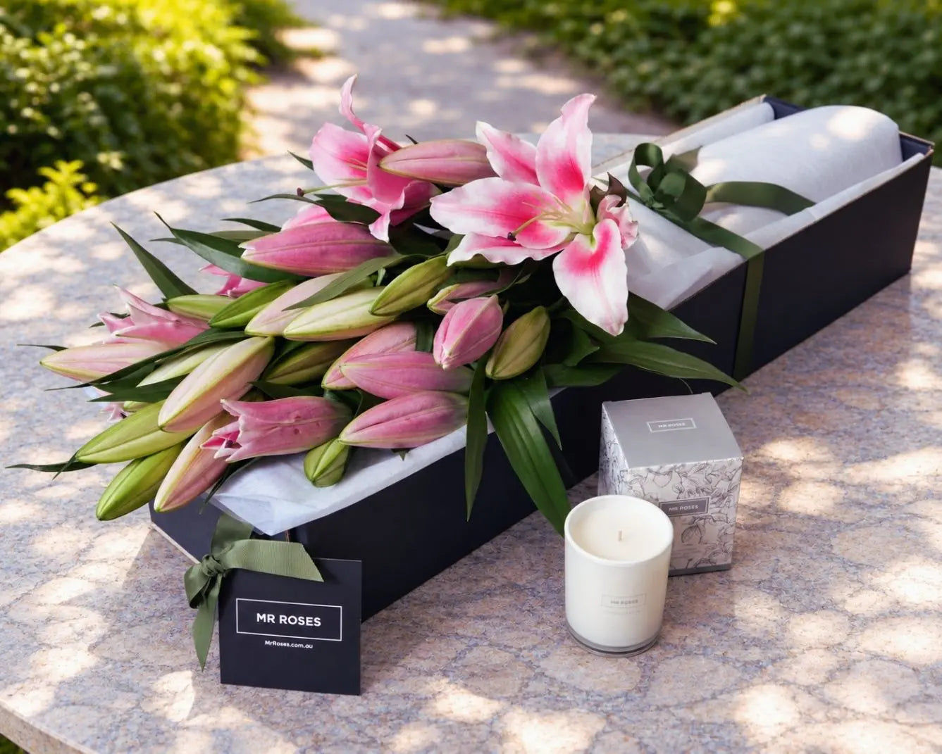 Lilies & Scented Candle