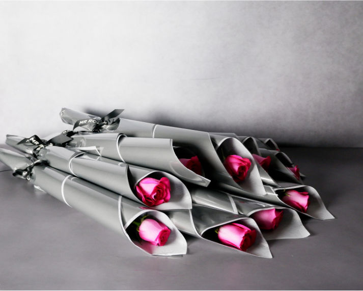 Bulk Individually Wrapped Pink Roses (10-300)