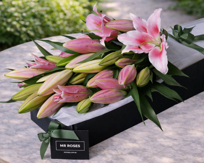 fragrant pink oriental lilies