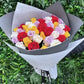 four colour rose bouquet