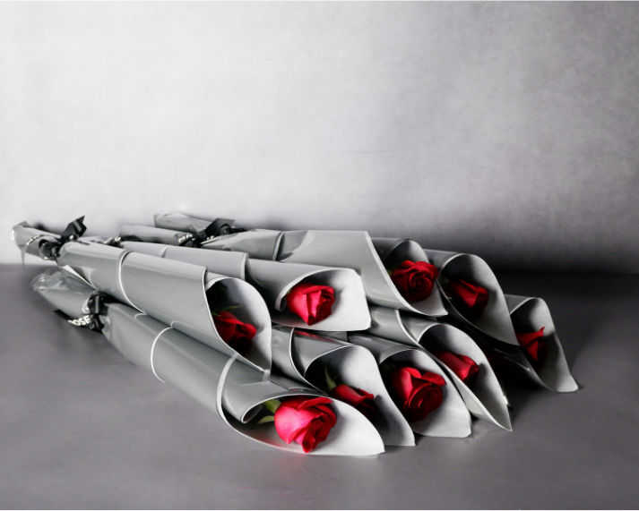 Bulk Individually Wrapped Red Roses (10-300)