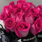 fresh pink roses in hat box customer photo