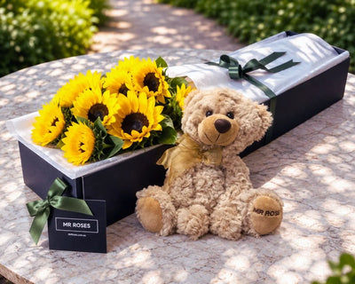 Sunflowers & Teddy Bear
