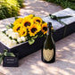 Sunflowers, White Roses & Champagne