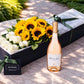 Sunflowers, White Roses & Champagne