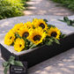 sunflowers in gift box