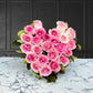 Pink Rose Sympathy Heart