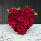 red rose heart wreath