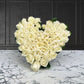 white rose heart wreath