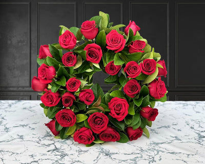 Red Rose Wreath