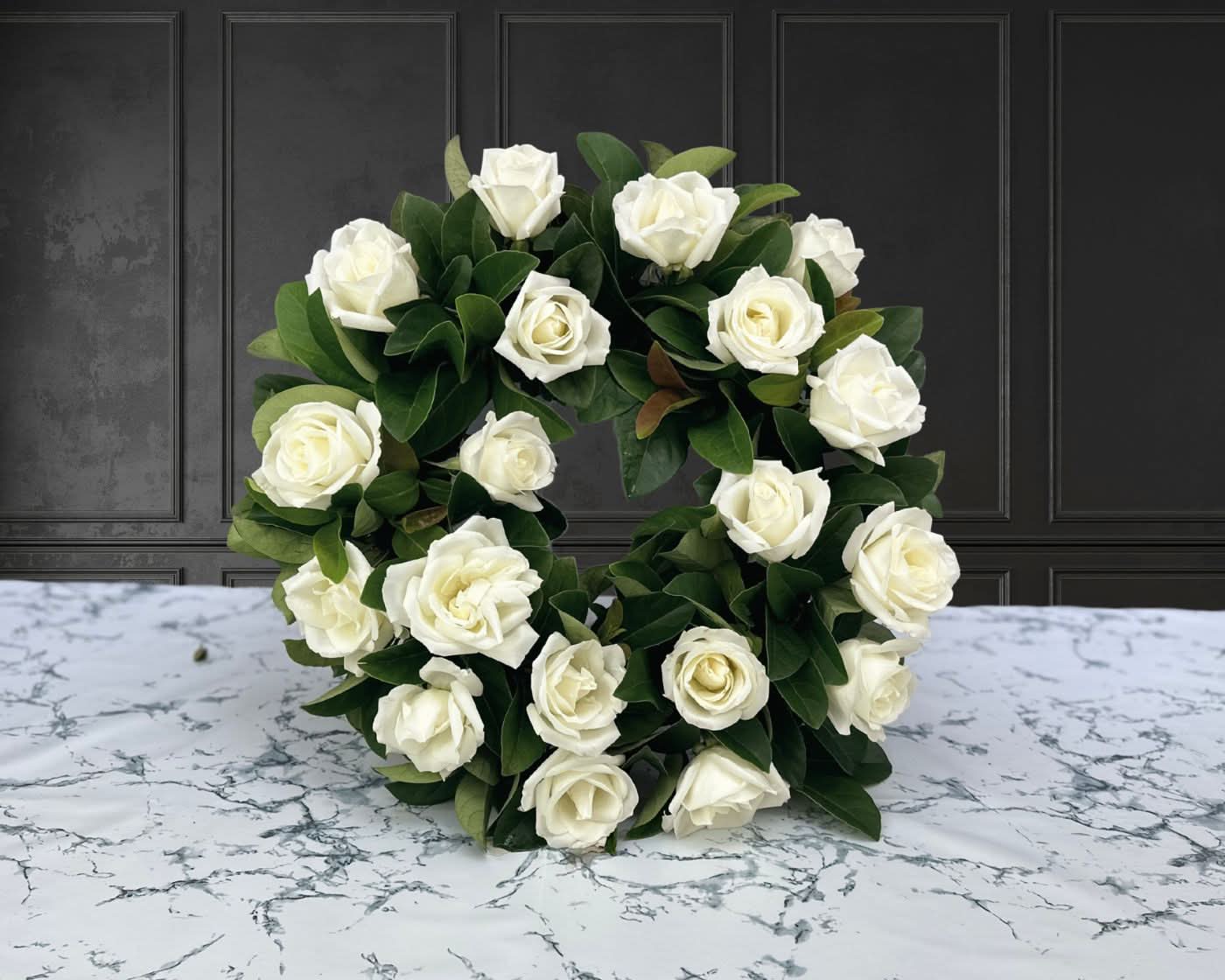 White Rose Wreath