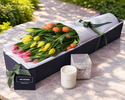 Tulips & Scented Candle