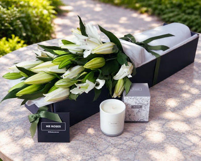 Lilies & Scented Candle