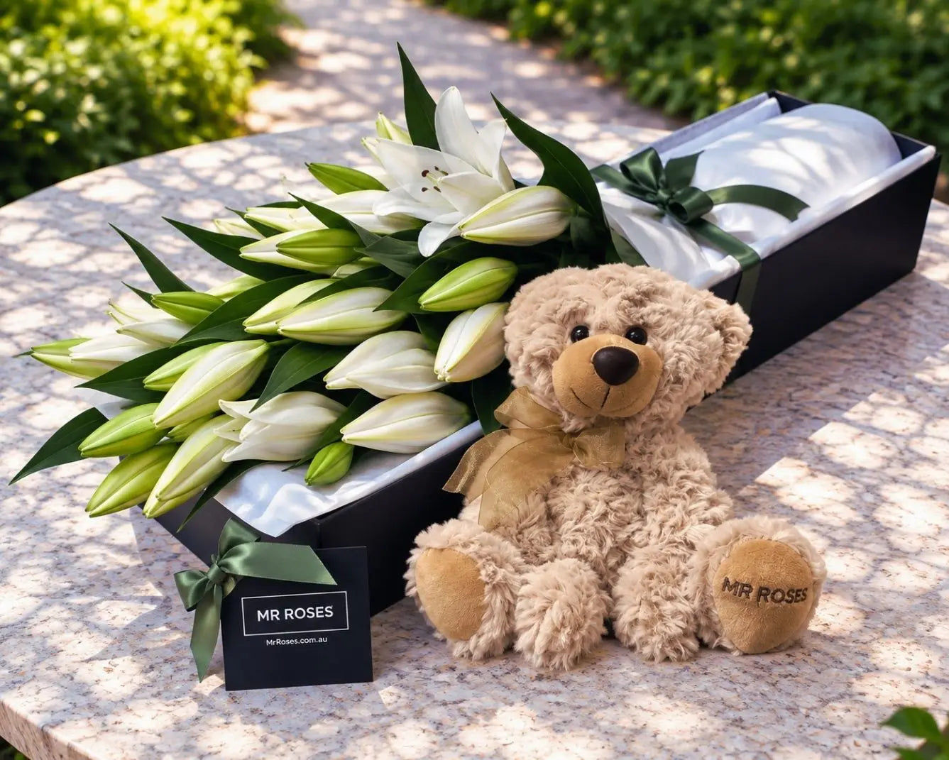 Lilies & Teddy Bear