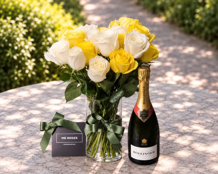 TAB Exclusive - 24 Long Stemmed Roses & Bollinger