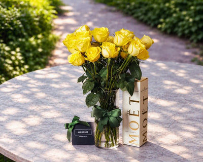 Yellow Roses & Champagne