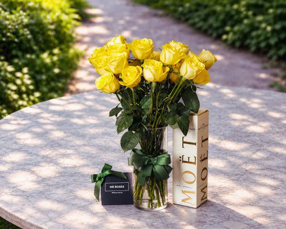 Yellow Roses & Champagne