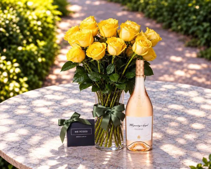 Yellow Roses & Champagne