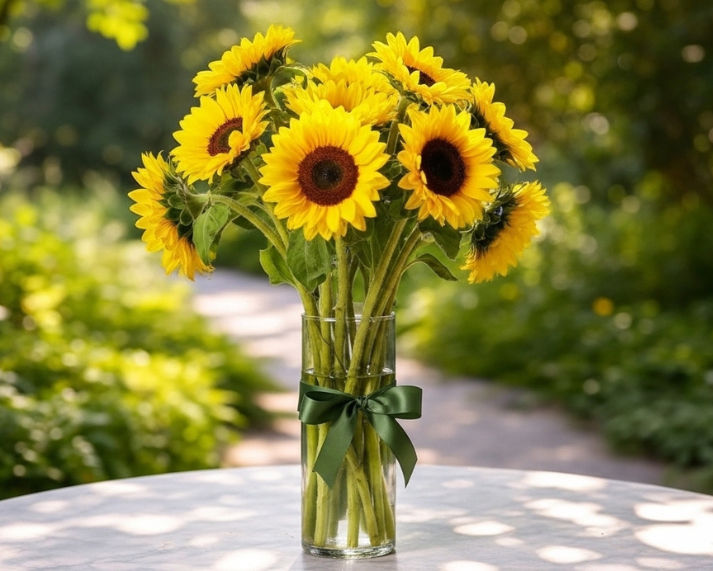 sunflowers in a vase