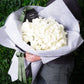 White Cream Roses Flower Bouquets ( 12 - 1000 Stems )