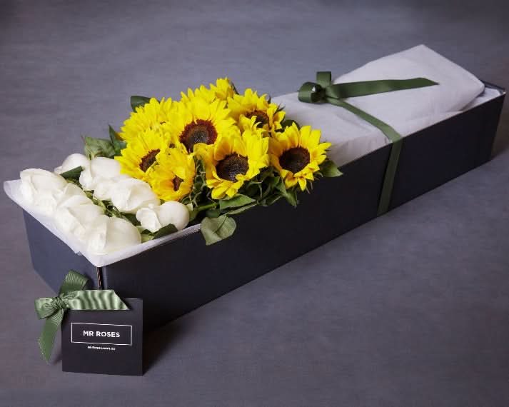 Member-Exclusive Sunflowers & White Roses