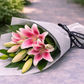 fragrant pink lilies bouquet