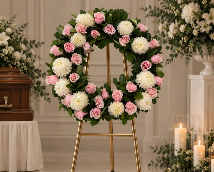 Light Pink & White Wreath