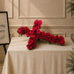 Red Rose Funeral Flower Cross