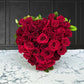 red rose heart wreath