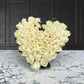 white rose heart wreath