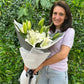 fragrant white lilies bouquet