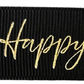 Happy Birthday Custom Gold Ribbon
