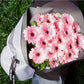 soft pink gerbera flower bouquet